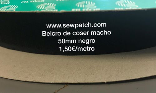 Belcro macho 50mm negro , metro